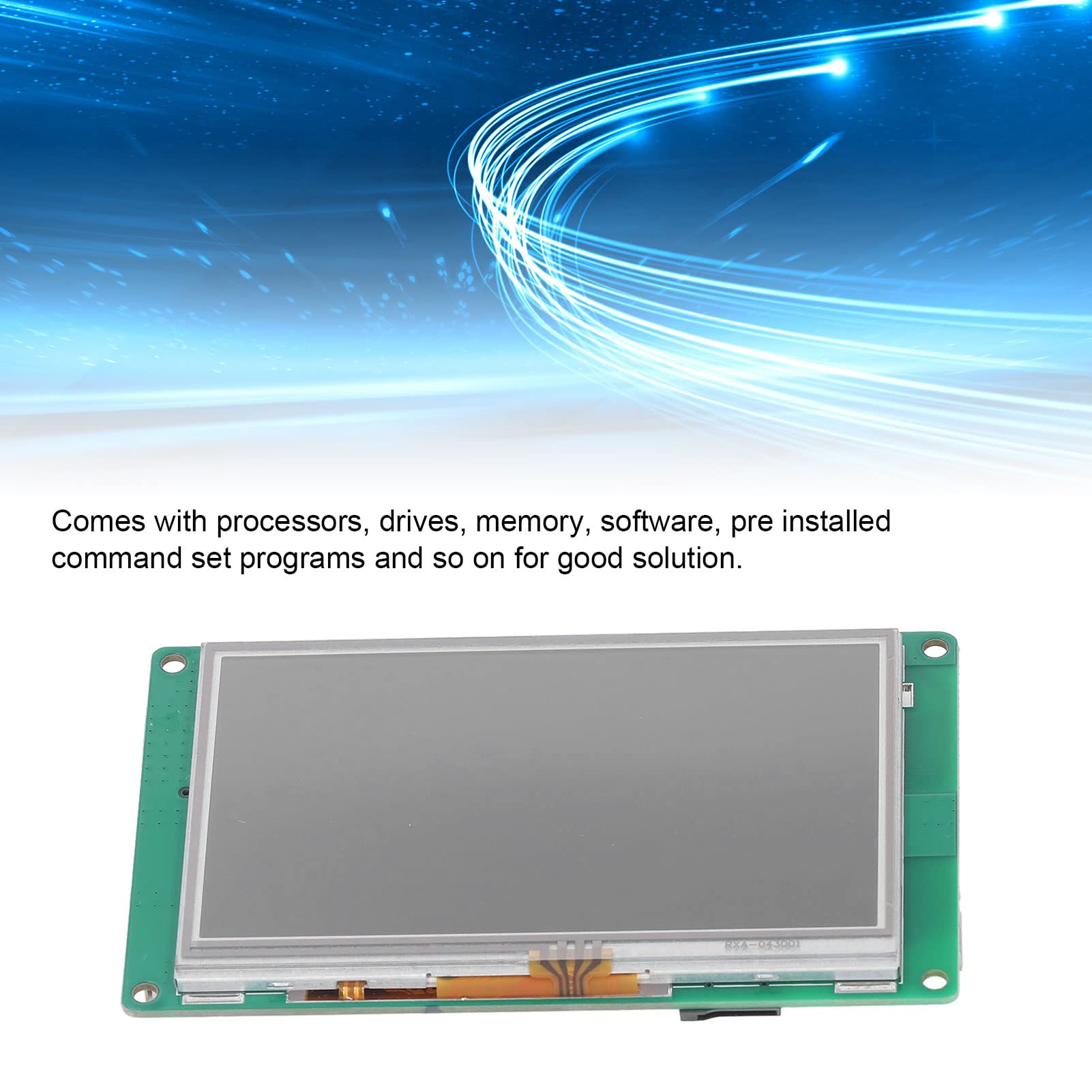 BORDSTRACT Módulo de Pantalla táctil, 4.3 Pulgadas TFT LCD resistivo RS232 Puerto Serie DC 24V 2W 480 x 272 Tablero de Pantalla HMI programable para proyectos de automatización de Sistemas