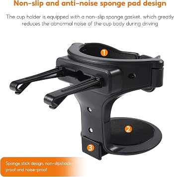 Adjustable Car Cup Holder, 2 Pack Universal Car Drink Cup Holder with Clips