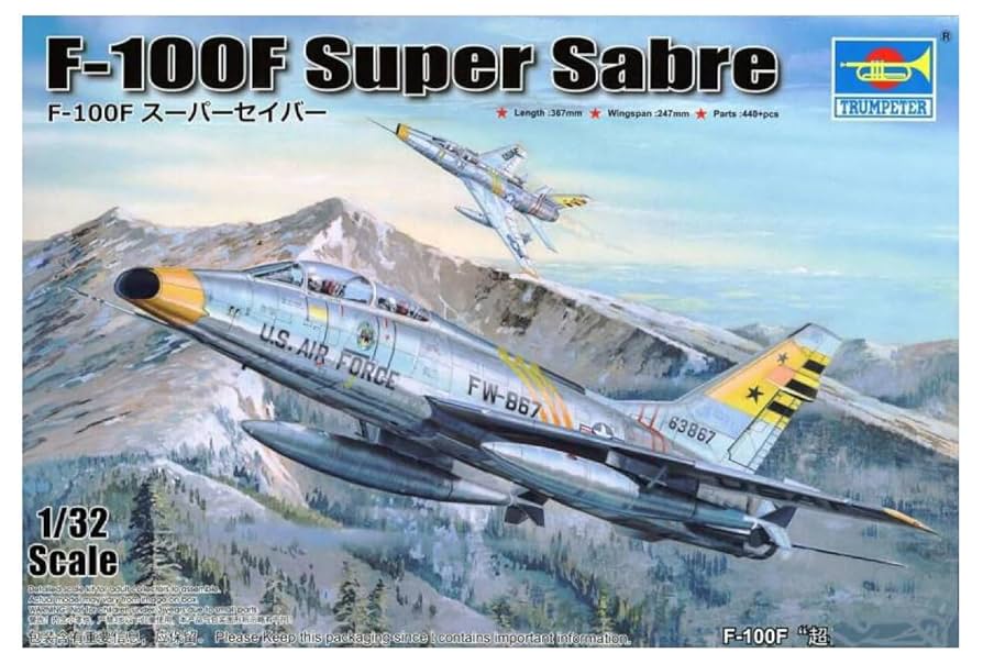 トランペッター 1/32 F-100D スーパーセイバー “サンダーバーズ