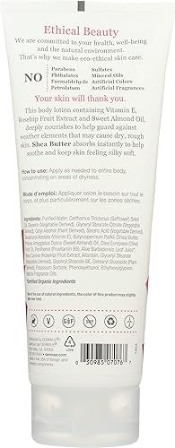 Miniatura 2 de Derma E Loción corporal protectora de karité de rosa mosqueta y almendras, libre de crueldad, 8 onzas (paquete de 1)