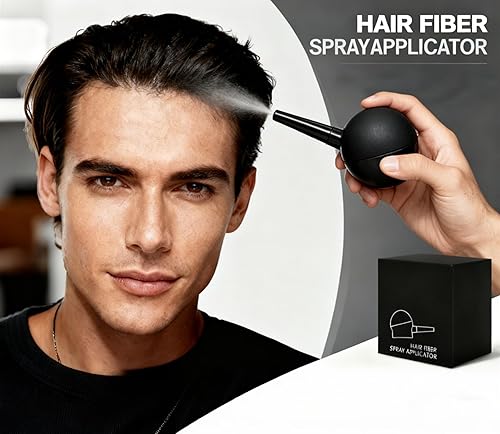 Miniatura 2 de ZJchao Aplicador de fibra capilar para cabello fino, boquilla aplicadora en aerosol para fibras capilares para espesar instantáneamente el cabello