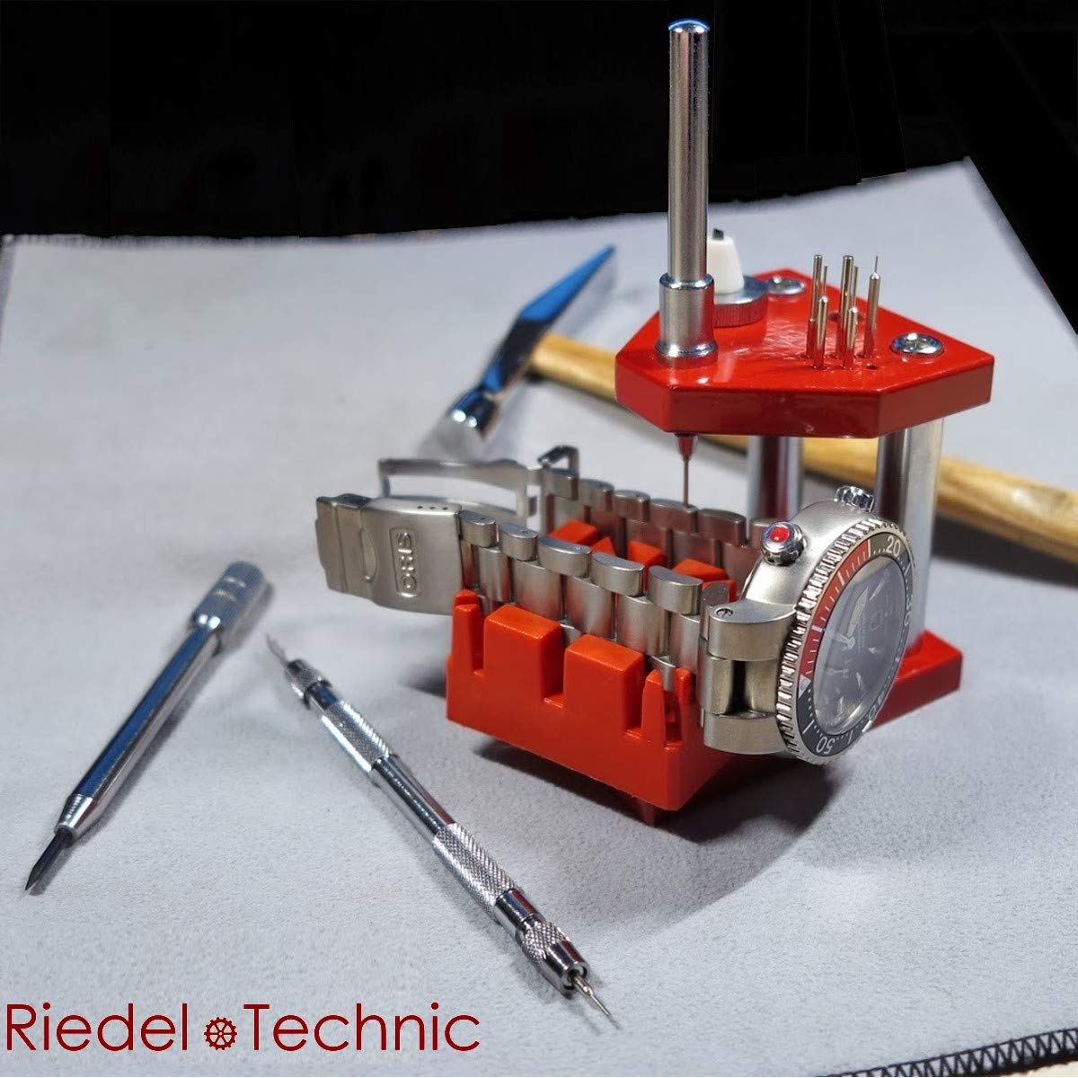 Armbandkürzer Set RIEDEL TECHNIC Xtreme - Uhrenwerkzeug zum professionellen Kürzen von Uhren-Metallarmbändern