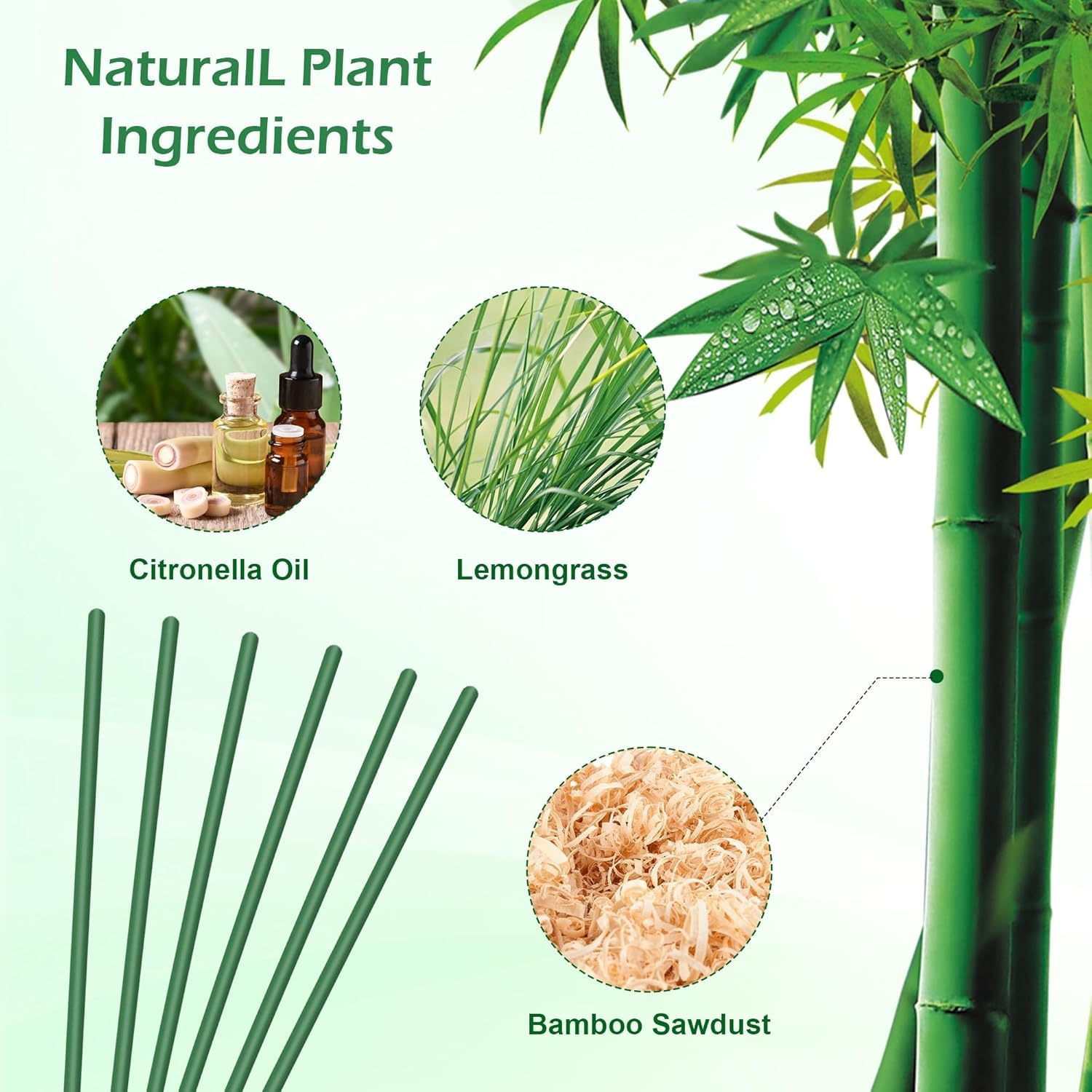 Citronella kadzidełka, 240 sztuk, 200 godzin, naturalny olejek eteryczny Citronella, kadzidełka do użytku na zewnątrz, do ogrodu, na taras, balkon, piknik, kemping, dekoracja stołu, 50 min na sztukę