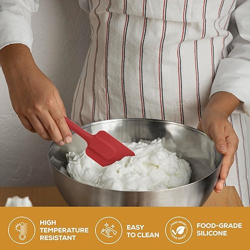 Miniatura 4 de Mrs. Anderson's Baking Espátula de silicona, flexible y antiadherente, color rojo