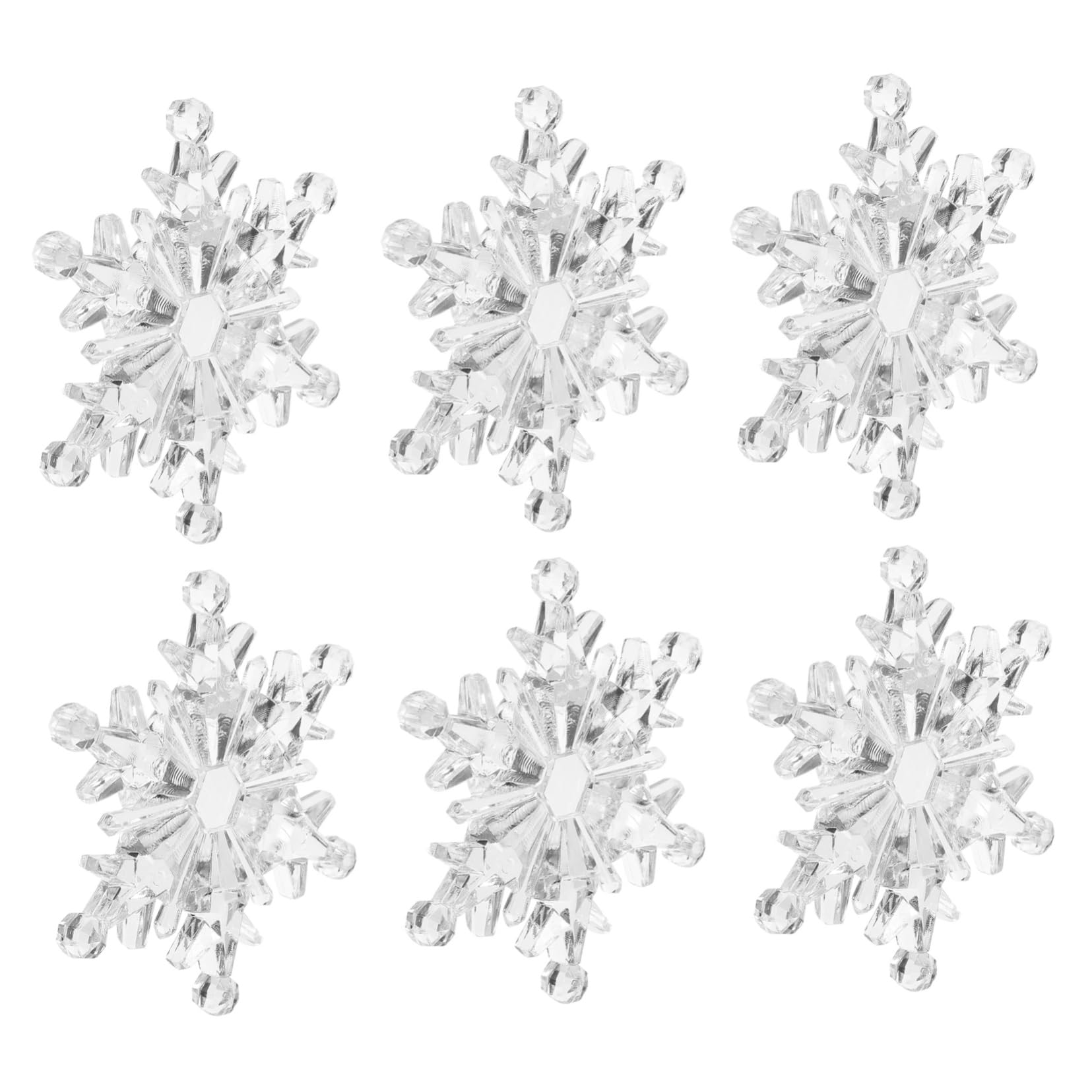 DECHOUS 50stücke Hängende Schneeflocken Weihnachtsbaumdekoration Winter-Schneeflocken-anhänger für Christbaumschmuck