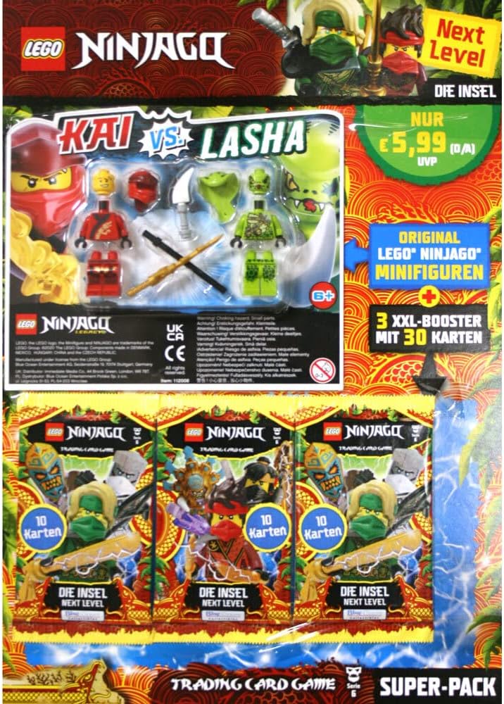 Blue Ocean Ninjago 6 Next Level Trading Cards - 1 Super Pack