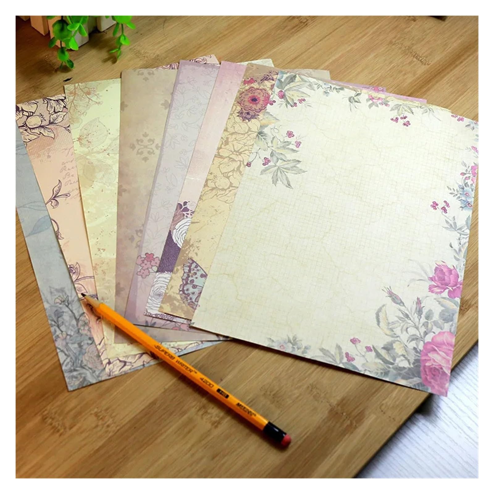 Papier À Lettre Vintage 160 pièces de papier à lettres floral vintage