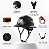 Casco de ala completa, cascos de construcción, cascos para hombre | Casco de seguridad ventilado, aprobado por OSHA, suspensión de 6 puntos 3
