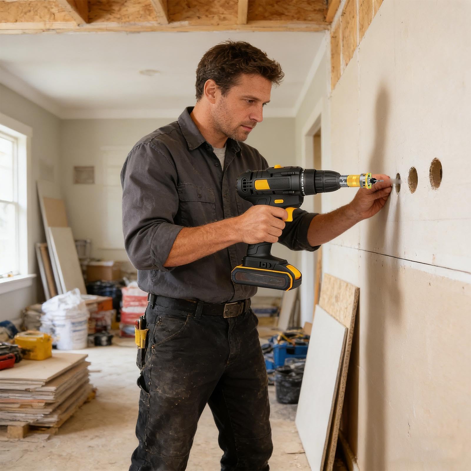 Set completo di punte a svaso per legno 7 Pezzi Con Arresto Di Profondità | Kit di a Portatile e Utensili Manuali per il Legno, MDF, Compensato, Allumi