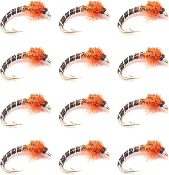 Top Secret Midge 12-Pack Fly Fishing Assortment with Premium Plastic Fly Cup | Professional-Grade Midge Flies Sizes 20 22 24 for Trout Stream Fishing