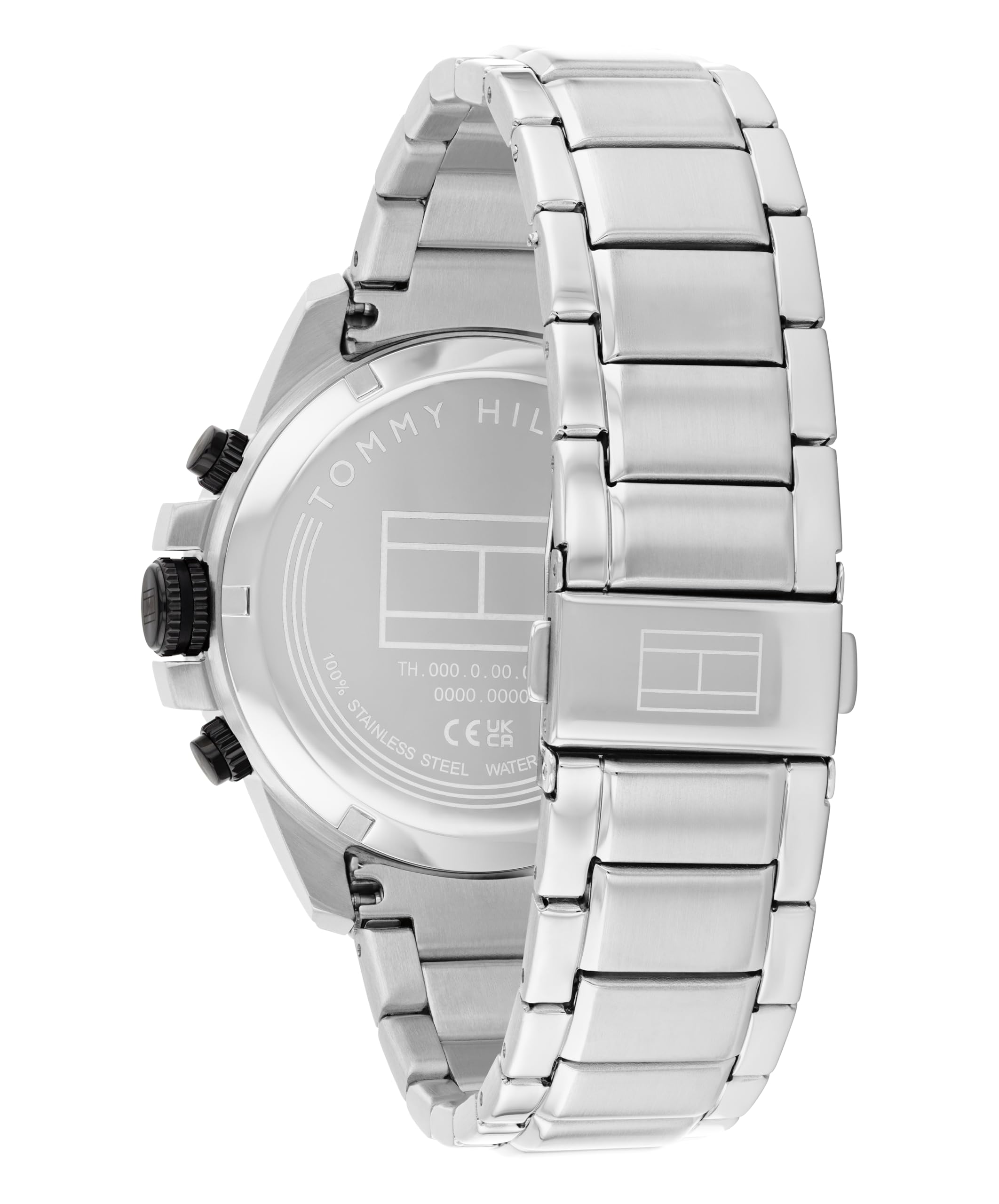 Tommy Hilfiger Orologio al Quarzo a Doppio Fuso Orario da Uomo con Cinturino in Acciaio Inossidabile o in Pelle