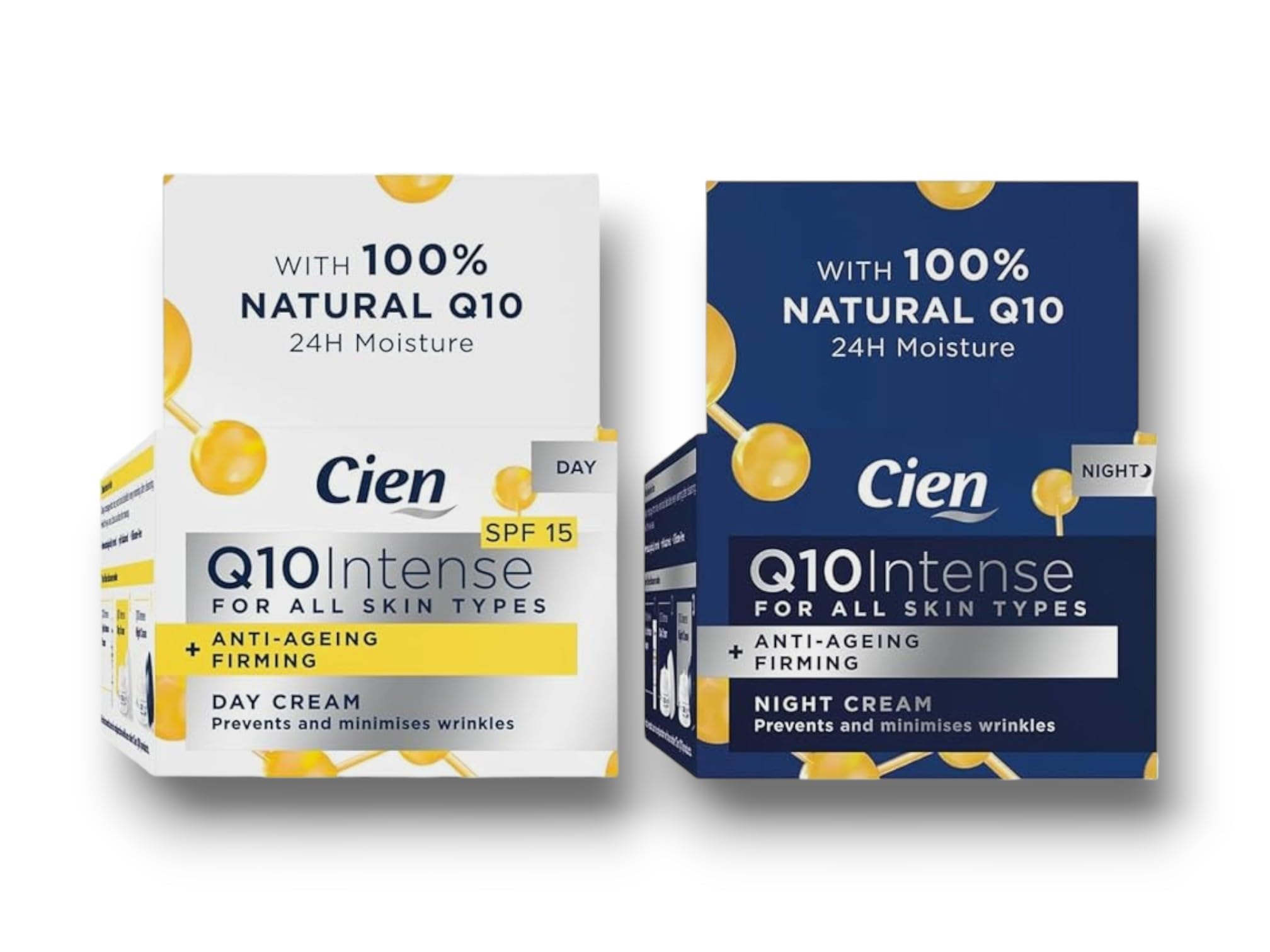 Cien - Lidl | Anti - Ageing Firming Set | Q10 Intense | Day Cream - SPF 15  & Night Cream | Prevents & Minimises Wrinkles | 50mL Each : Amazon.co.uk:  ...