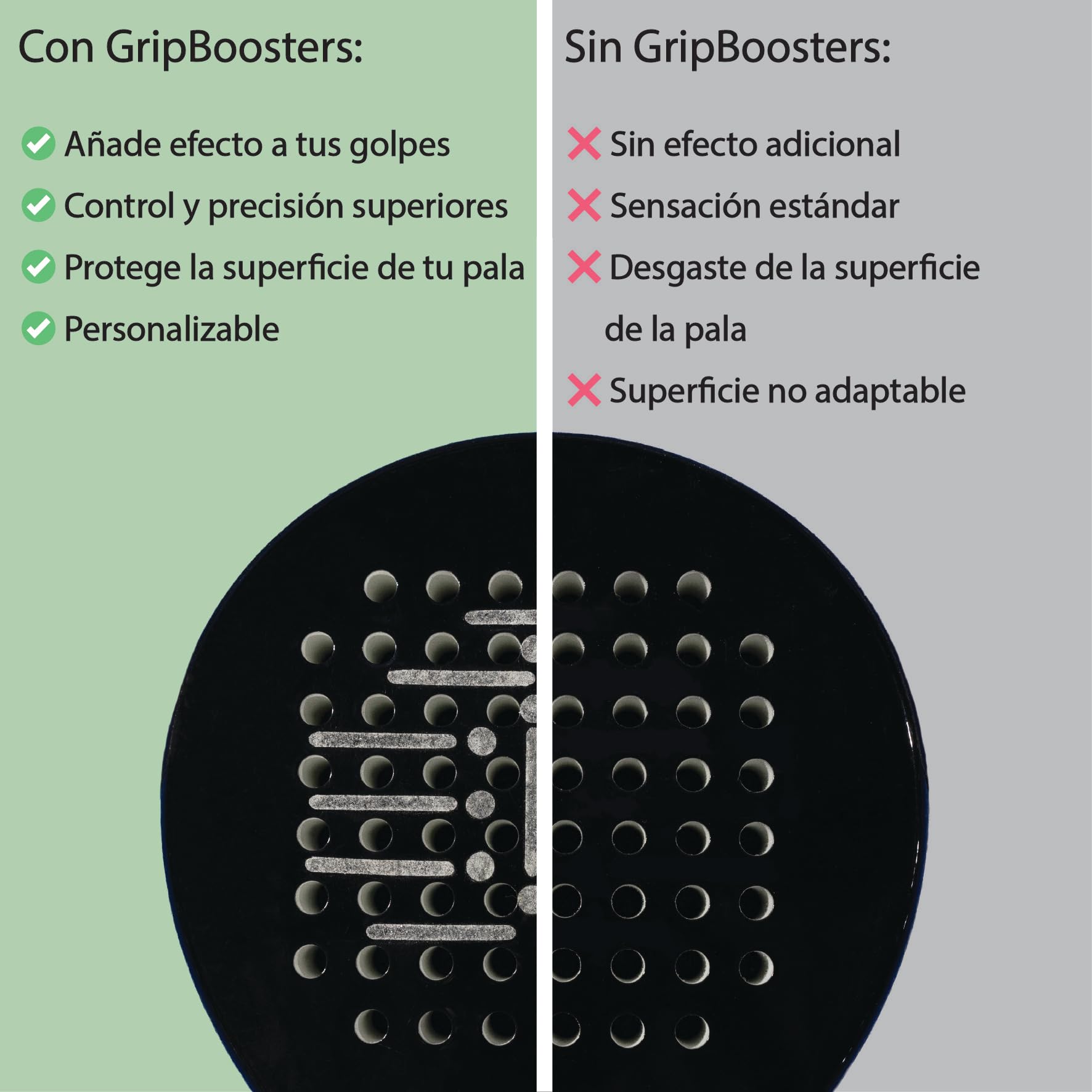 GripBooster Tiras Rugosas de Padel, Ultraligero para Palas de Padel