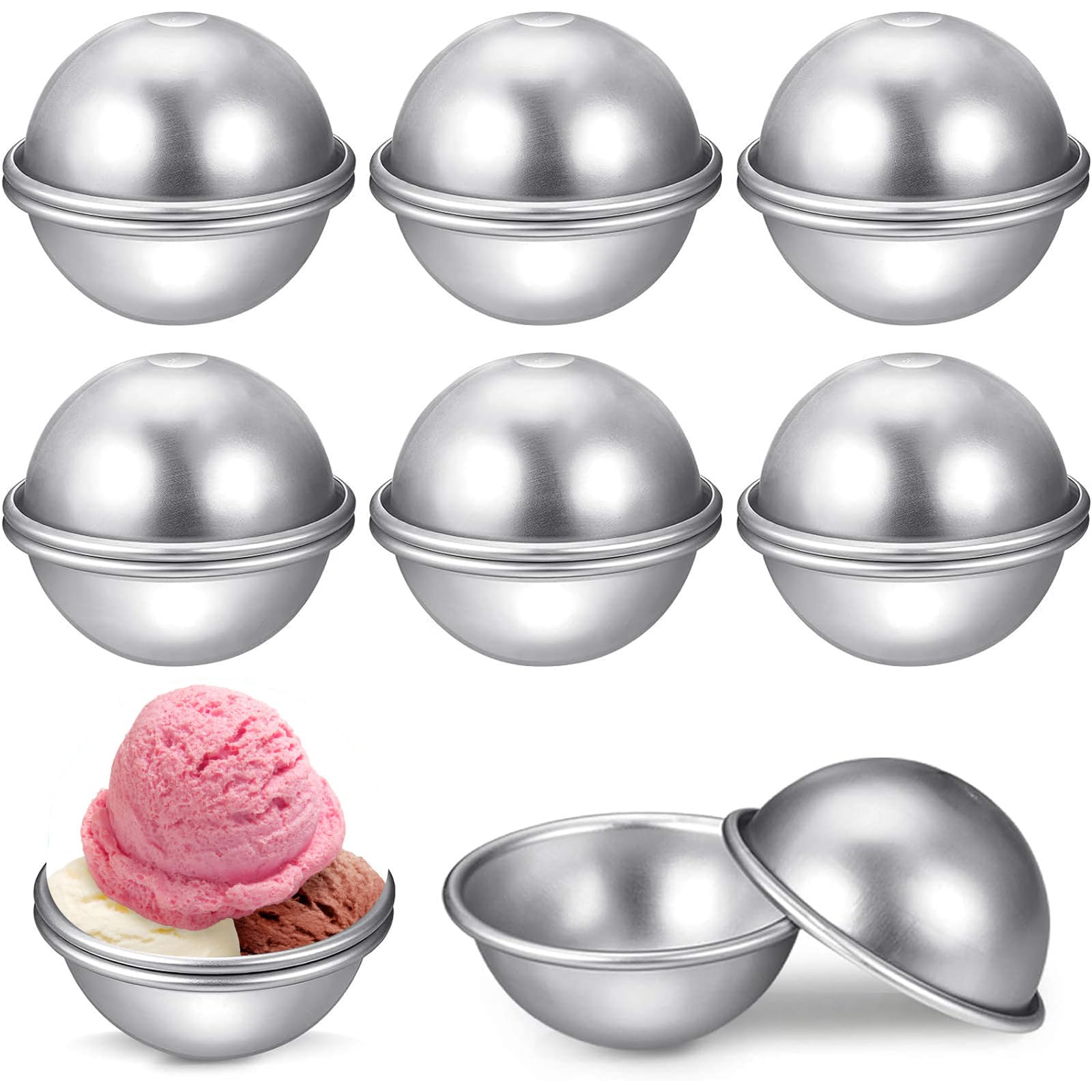 Palle Da Bagno Stampo Di Bombe Da Bagno,18 Pack 3 Taglia DIY Bath Bomb Mold Alluminio Kit Di Stampi Per Sapone Di Bomba Da Bagno Di Sfera Stampo Bomba Da Bagno Fatta