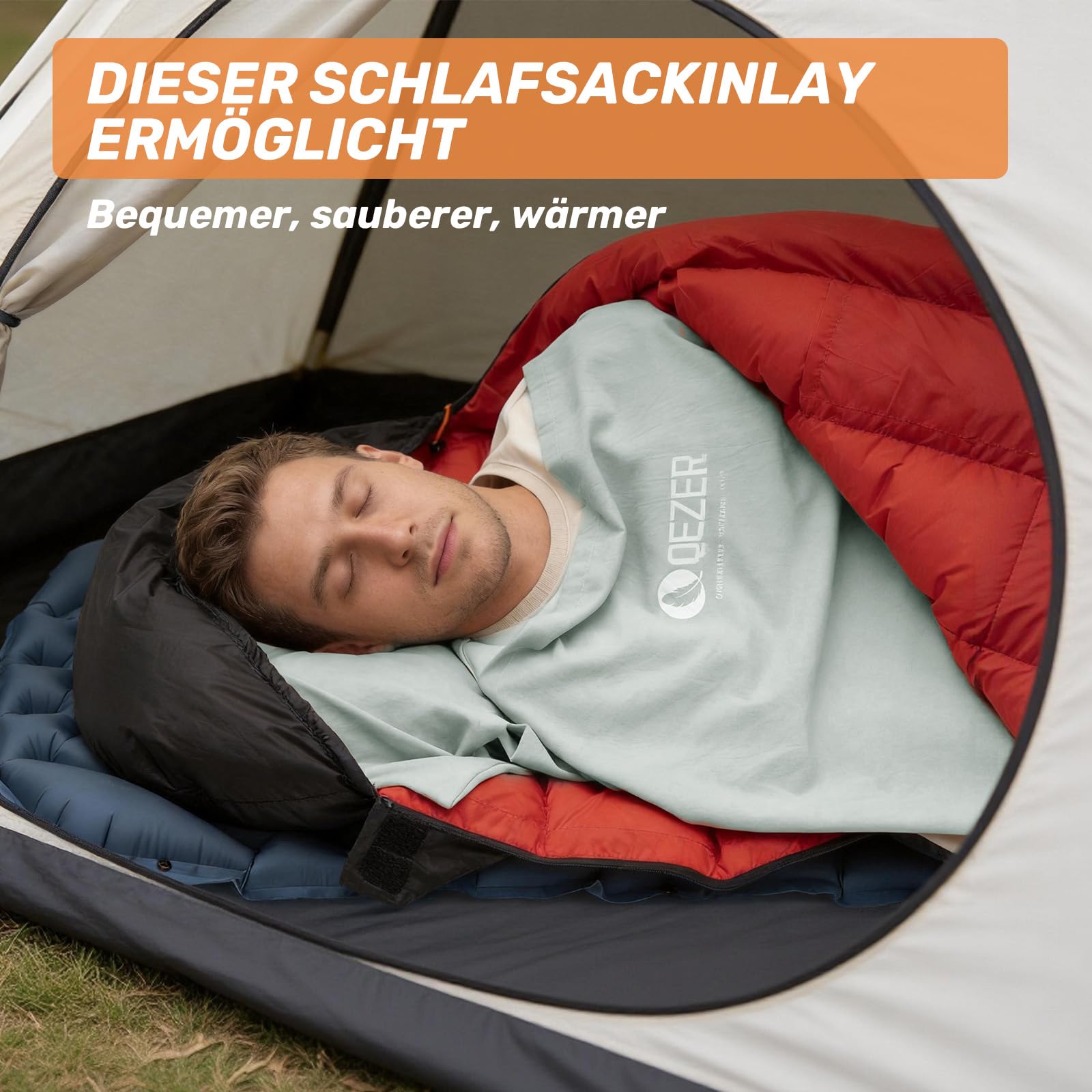 hüttenschlafsack,Schlafsack Sommer Seidig weich und mit praktischem Reißverschluss leicht zu verstauen, ideal für Erwachsene und Kinder auf Rucksackreisen oder zur Nutzung in Hotels.