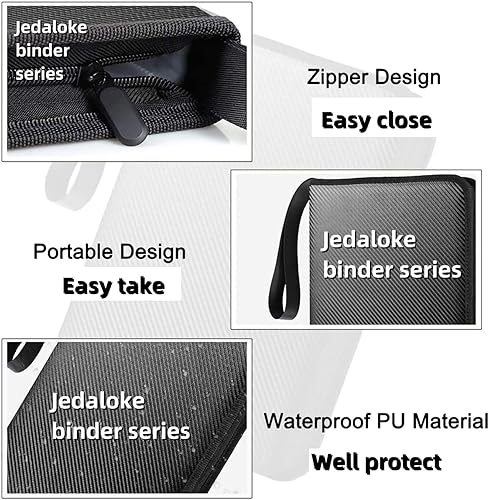 Miniatura 5 de Jedaloke Carpeta de tarjetas coleccionables con capacidad para hasta 400 tarjetas, carpeta de tarjetas de 4 bolsillos con 50 fundas (luna)