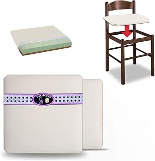 FacilCasa Recambio para Silla tapizada en ecopiel, Fondo Resistente con Espuma, Lavable Cada Vez más Comodidad y practicidad con el Tiempo - Nr. 2 Pisa Beige (37x37x h5 cm)