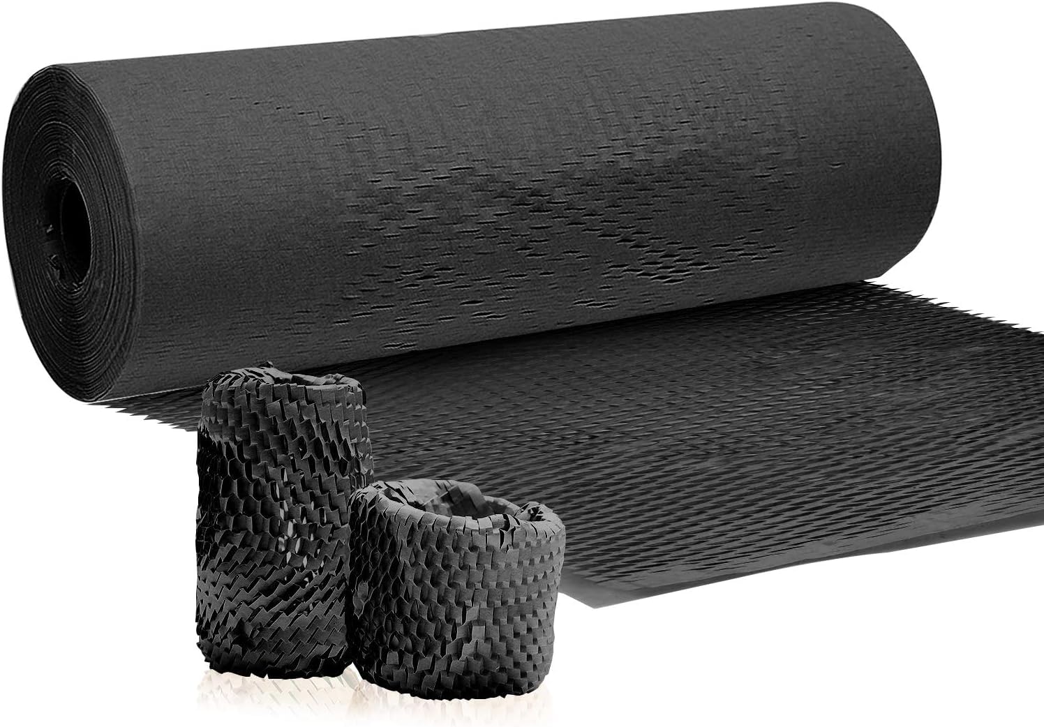 KASTWAVEHoneycomb Packing Paper Roll 15" x 131" - Innovative and Eco-Friendly Cushioning Alternative for Fragile Items - Recyclable and Space-Saving Moving Supplies (Black)