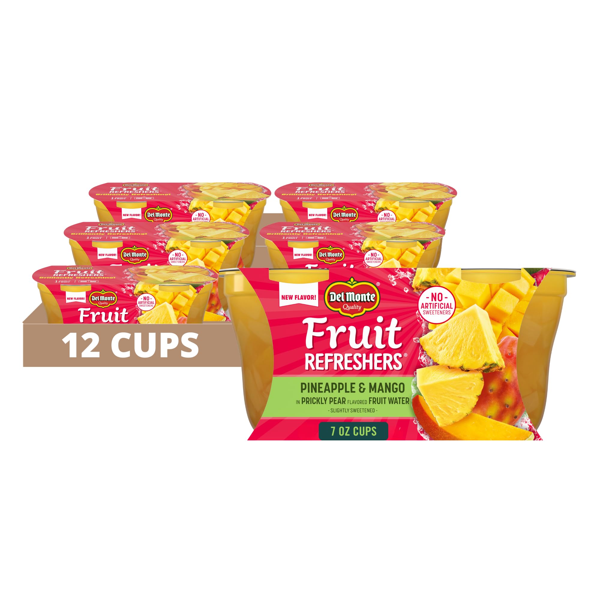 Del Monte Fruit Refreshers Pineapple & Mango in Prickly Pear Flavor Fruit Water 12 Pack