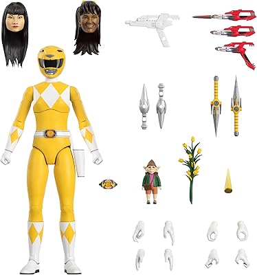 Super7 Mighty Morphin Power Rangers Yellow Ranger - ULTIMATES! 7 in Action Figure