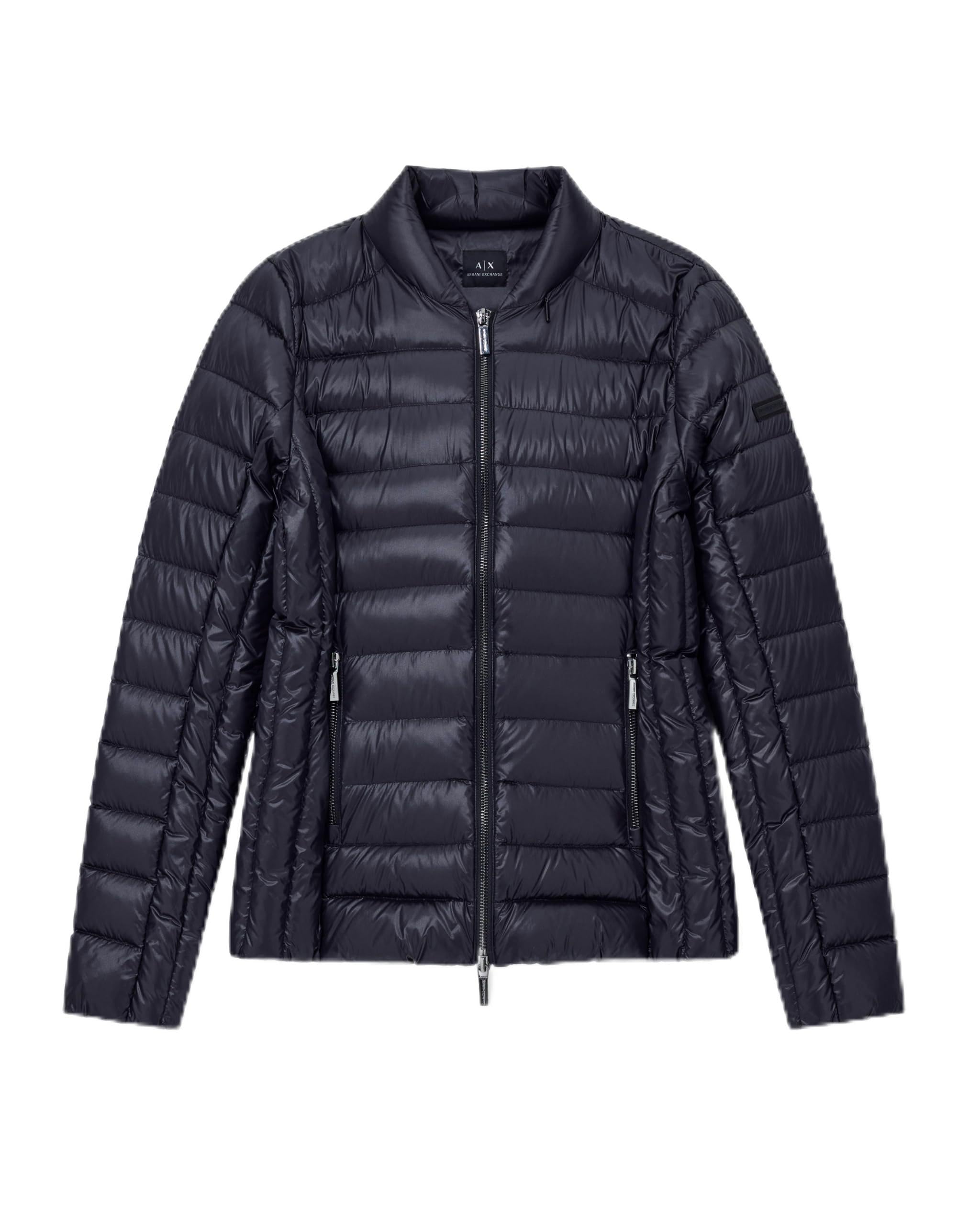 Armani Exchange Giacca Da Donna Imbottita Con Logo Laterale, Taglia S, Nero, S-image