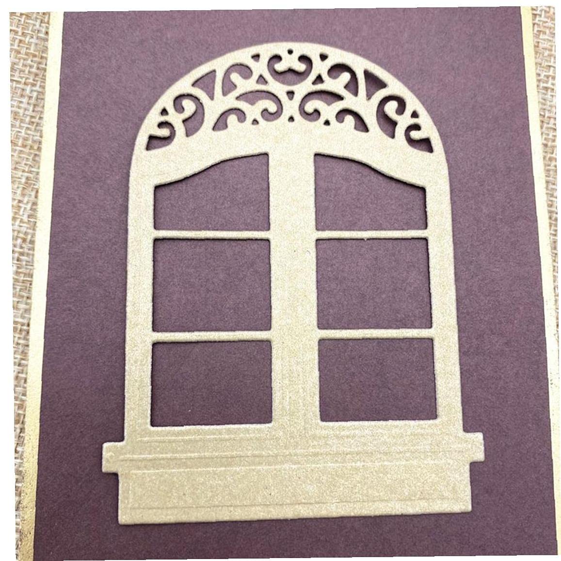 Fustella Metallica Per Scrapbooking – Cornice Pizzo Vuota – Matrice Taglio Fai Da Te Per Biglietti E Inviti (14,4 X 10,3 Cm)