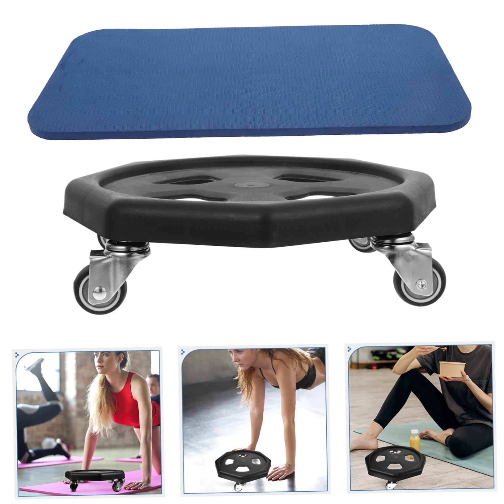 TOYANDONA Disco de Entrenamiento Abdominal con Rodilleras de Fitness Silencioso para Ejercicios Casa y Tonificación Color Aleatorio
