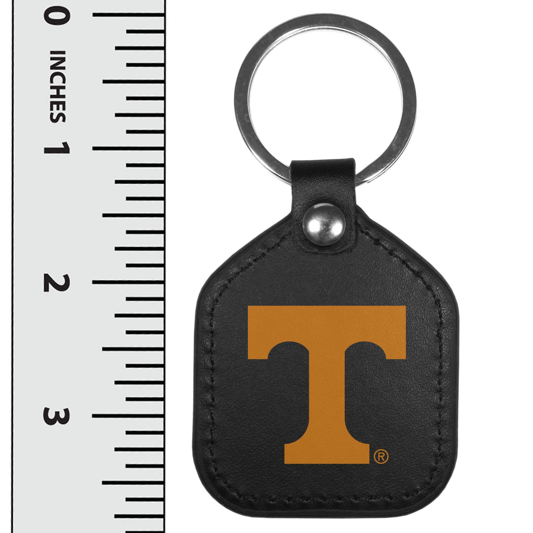 Siskiyou Sports NCAA Tennessee Volunteers Unisex Leather Square Key Chains, Black, One Size