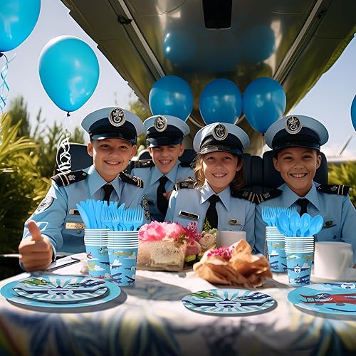Miniatura 7 de Platos y servilletas de fiesta de avión - Decoraciones de fiesta de avión - Vajilla de fiesta de avión - Recuerdos de fiesta de avión - Suministros