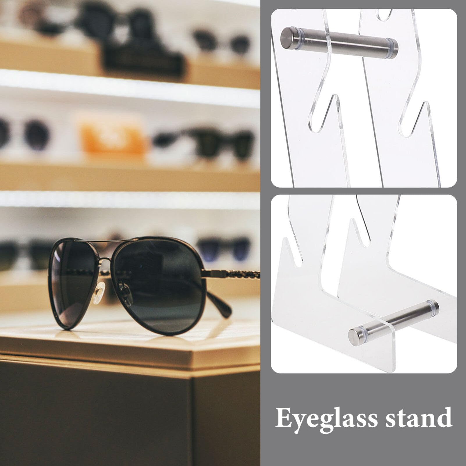 Espositore Per Occhiali In Legno - Porta Occhiali Da Sole E Da Vista Per Negozi, Capacità 12 Paia - Foto 2