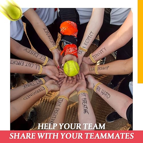 Miniatura 5 de LEIFIDE 148 bolsas de regalos de sóftbol para niñas, regalos de fiesta de sóftbol, incluye bolsas de maquillaje, pulseras de sóftbol, llavero,