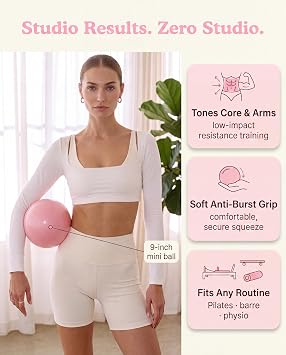 Complete Pilates Kit 16 Piece Pink Ring, Ball, Socks, Bands & Weights Set