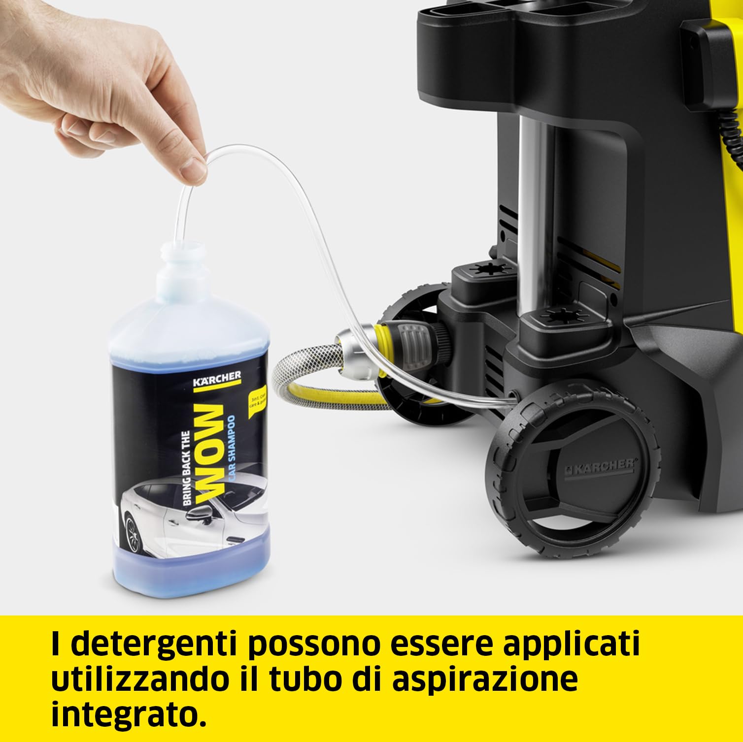 Kärcher Idropulitrice K 5 Classic, Pressione max. 145 bar, Portata 500 l/h, Area di lavoro 40 m²/h, Avvolgitubo integrato, Pistola ad Alta Pressione, Ugello Rotante, Lancia Vario Power Jet