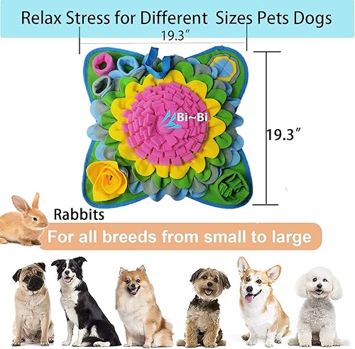 Miniatura 3 de Tapete de olfateo para perros, tapete de alimentación para cachorros, tapete para olfatear mascotas, gatos y gatos, interactivo, juguetes de