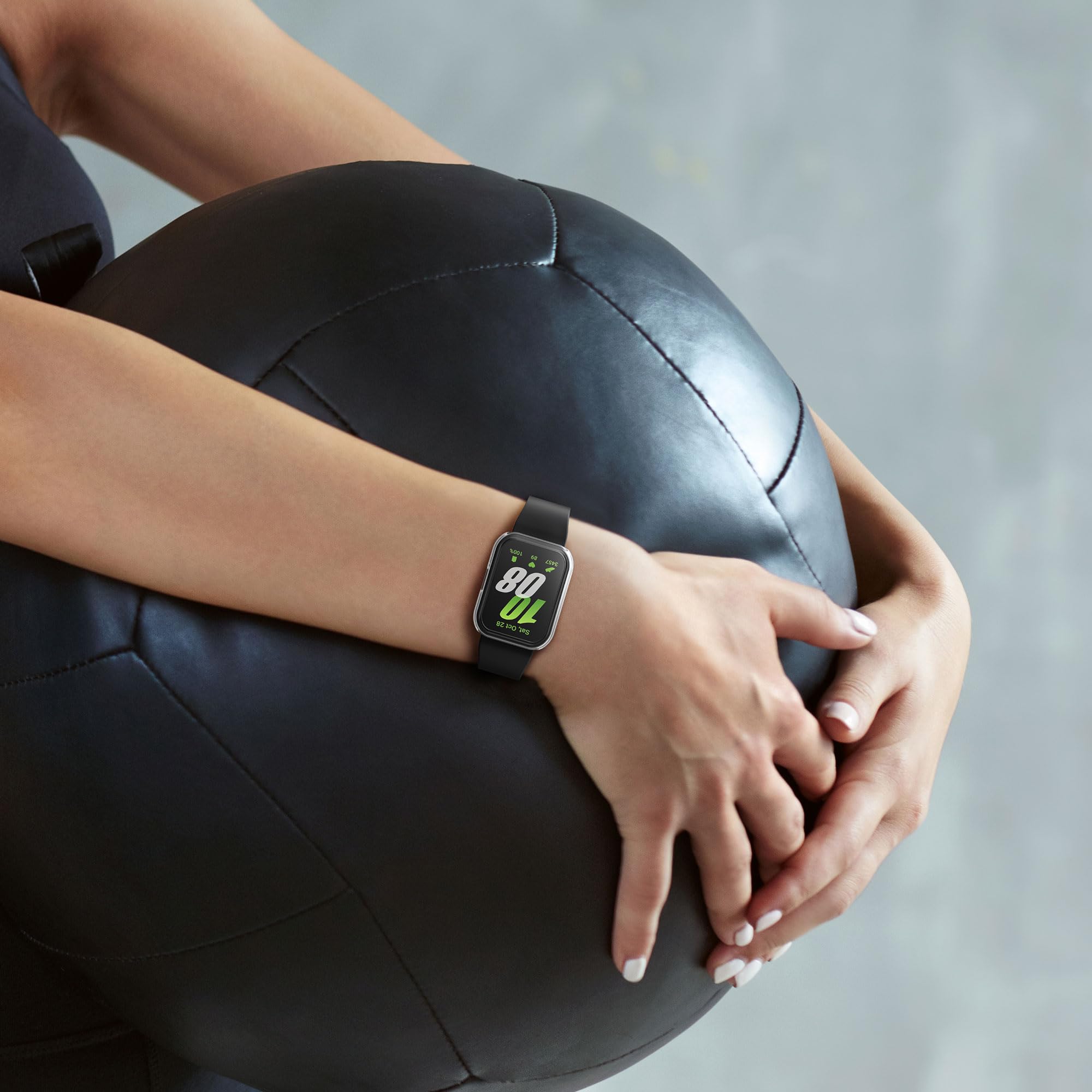 kwmobile Etui kompatybilne z Samsung Galaxy Fit 3 Case - 2X Silikonowe etui na ekran do Fitness Tracker - Przezroczysto-złote