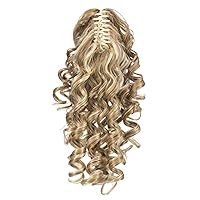 Vista 3 de SWACC - Extensiones de cola de caballo de 12 pulgadas con clip de pinza, cabello sintético rizado