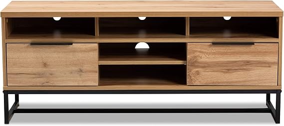 Baxton Studio TV Stands, Oak/Black
