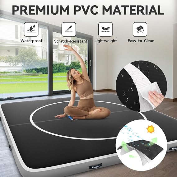 FBSPORT Inflatable Wrestling Mat 13ft /10ft /5ft, Outdoor and Indoor PVC Jiu Jitsu Mats, Gymnastics Training Mat Foldable for BJJ, MMA, Martial Art, Boxing, Grappling and Judo