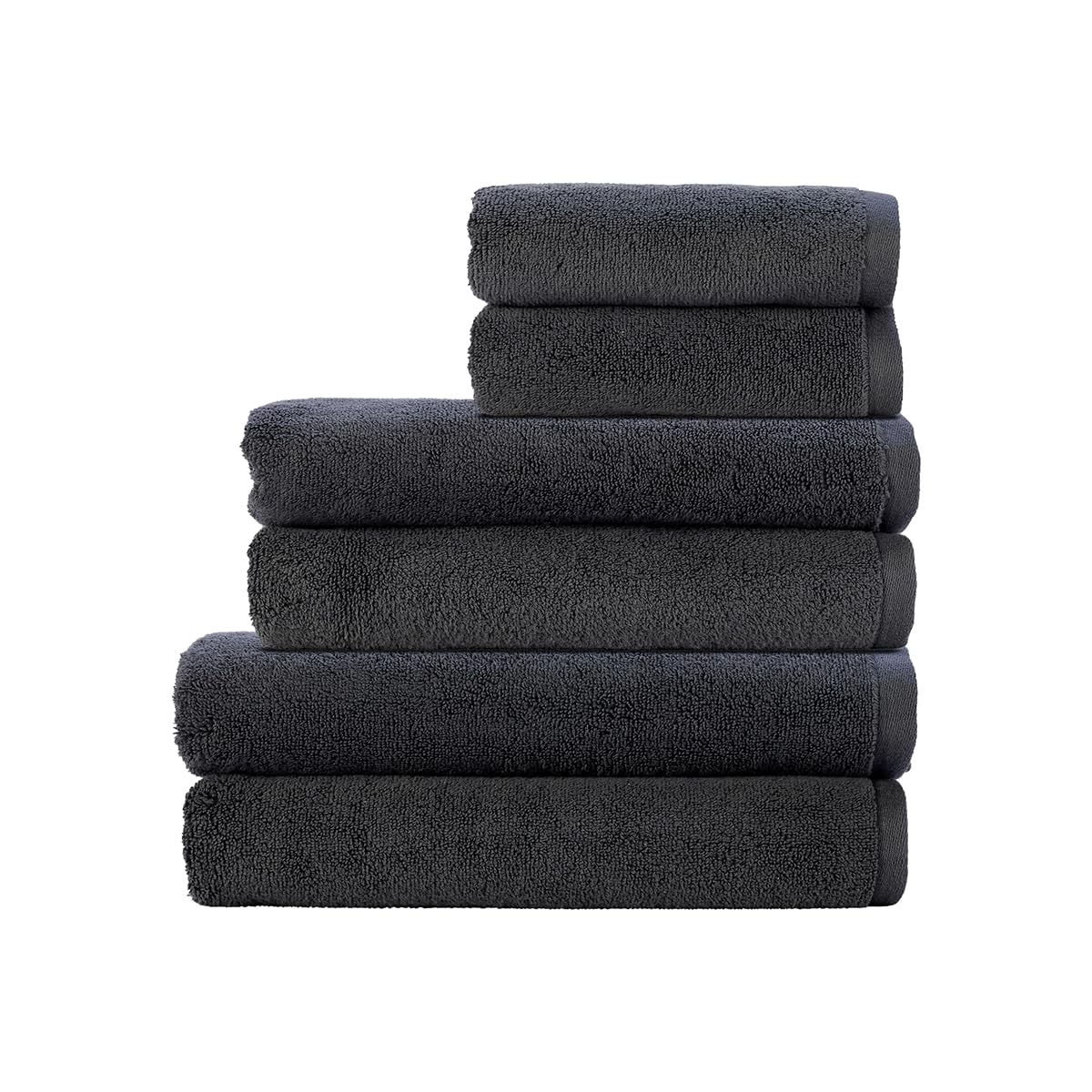 Christy Cirrus Family Towel Set | 6 Pieces | 2 Hand 2 Bath Towels 2 Bath Sheets | Quick Dry | Super Soft and Fluffy | Lightweight Bathroom Shower Towels | 100% Cotton | White