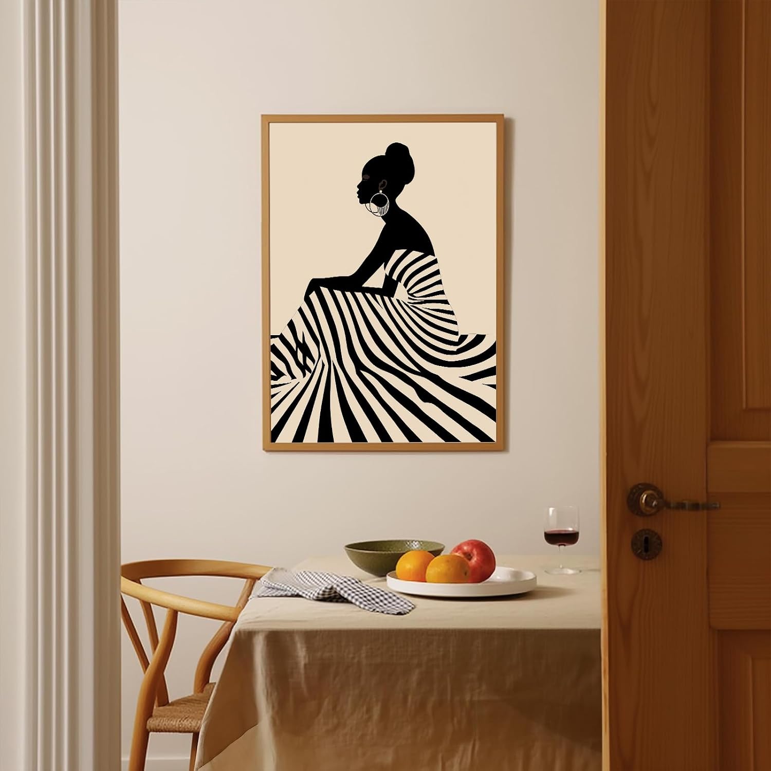 Black Women Female Wall Art Black People Pictures Black Women Canvas Posters Abstract Modern Prints Painting Vintage Female Portrait Poster Home Decor for Bedroom Living Room 16 x 20Inch Unframed