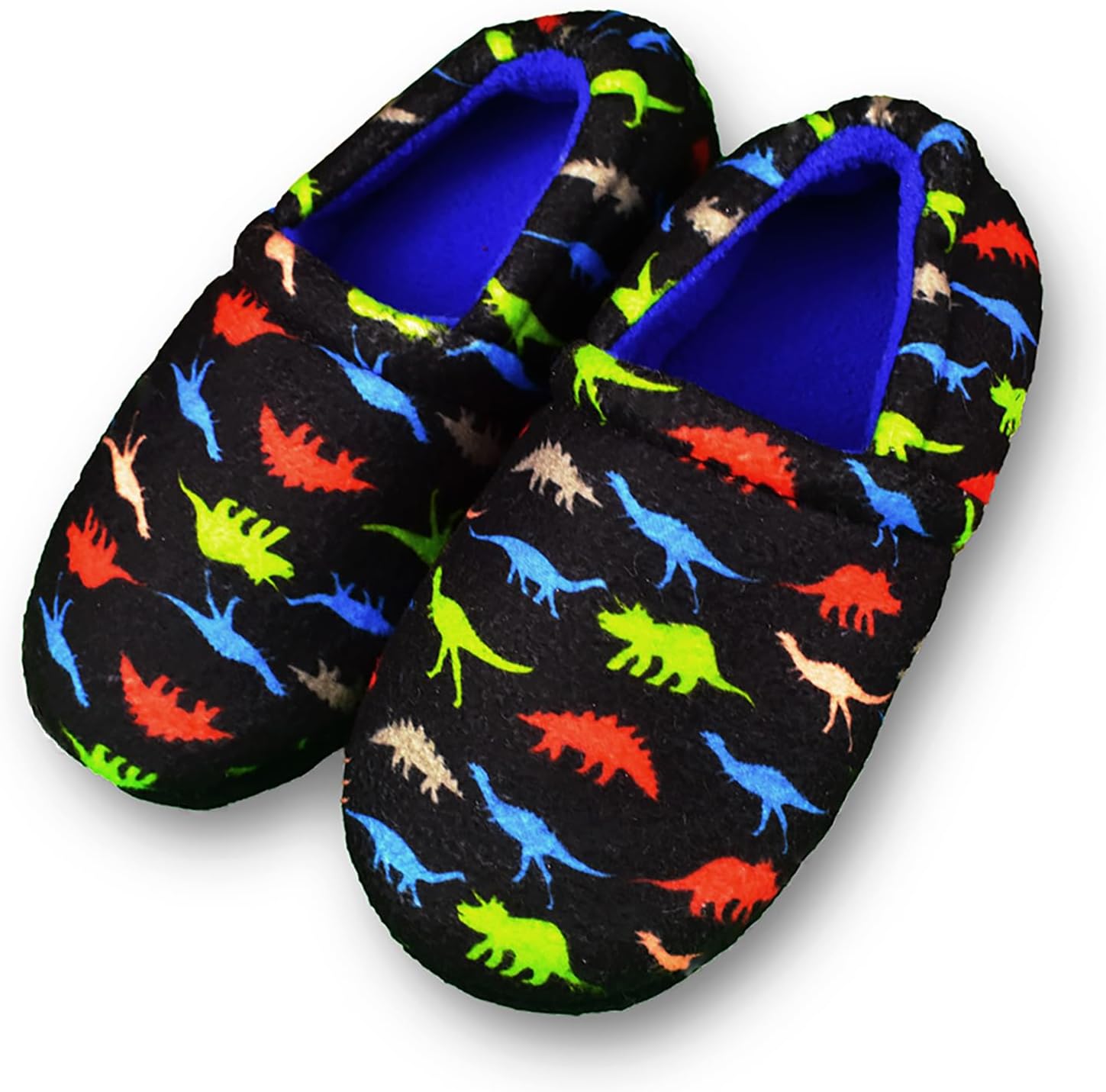 Kids Big Boys Warm Slippers with Soft Memory Foam Indoor Anti-Slip Cute Dinosaur Slippers