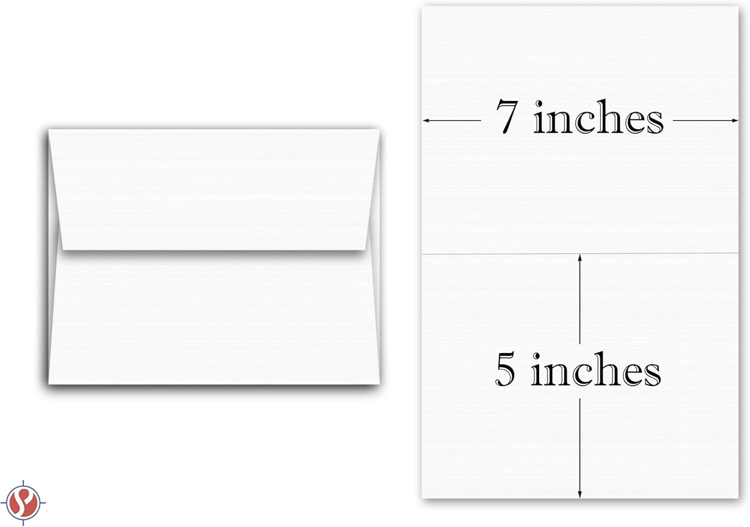 S Superfine Printing “Thank You” Greeting Cards and Envelopes on Crisp White Heavy Linen Card Stock, 25 Cards and 25 Envelopes Per Pack | 5” x 7” Inches When Folded