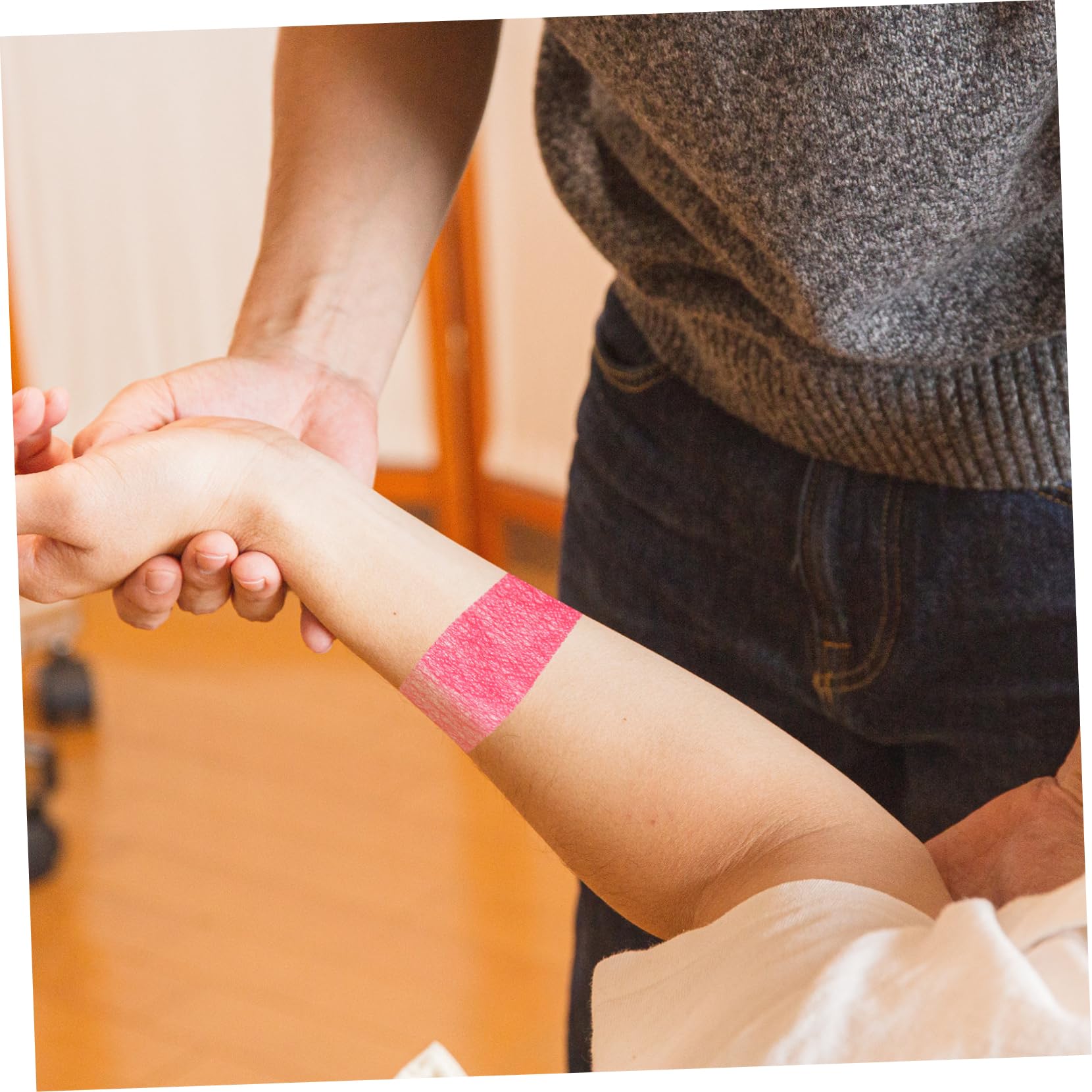 Healeved 10 Rolls Elastic Bandage Wraps Adhesive Bandage Tape Sports Wrap for Ankle Knee Leg Head Athlete Skin Friendly