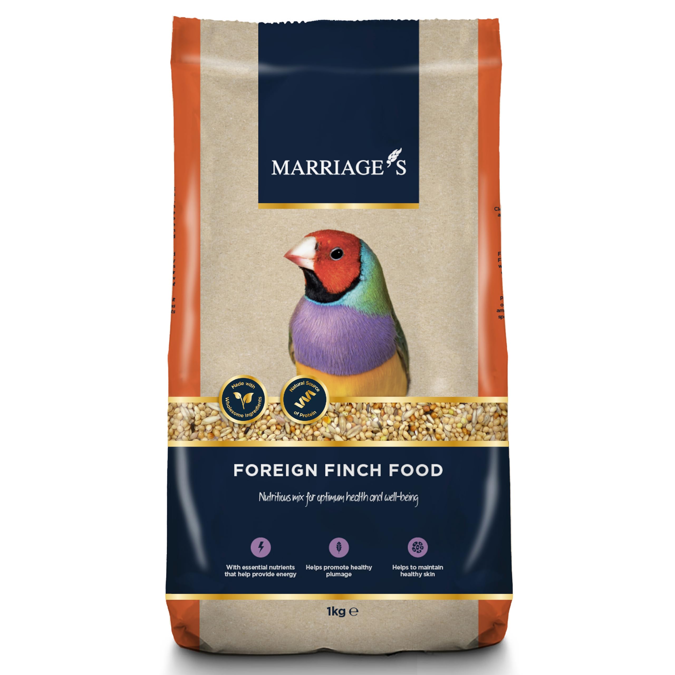 Marriages - Foreign Finch Food, Finch and Bird Seed, Finch Bird Food with Oats, Nyjer Seed, Millet, Wholesome, Packed with Fibre and Protein (1kg)