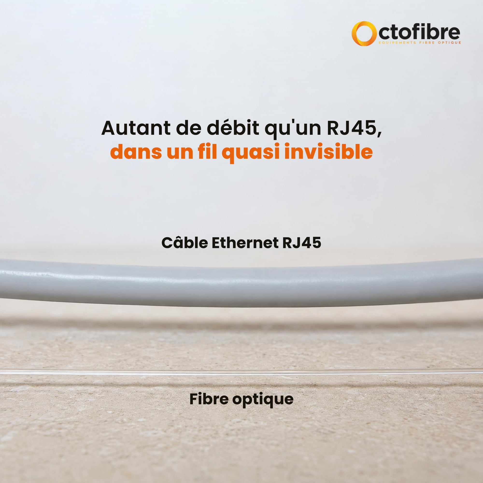 Kit de Liaison Ethernet Invisible – 2 Convertisseurs Médias SFP USB-C + Câble fibre invisible 40M LC/UPC + 2 Câbles RJ45 + 40 clips adhésifs – Liaison 1Gbps Sans Perçage – Plug & Play