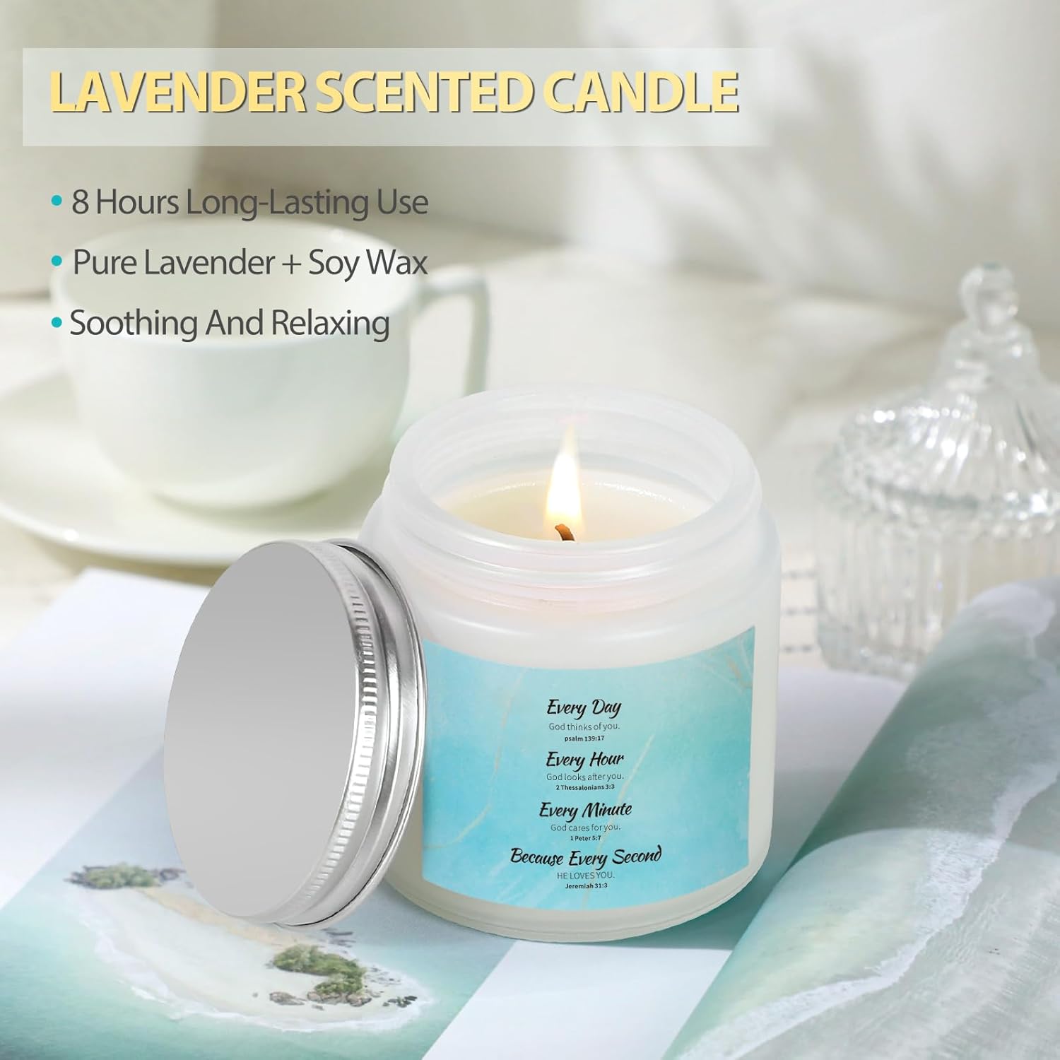 Suhctuptx Christian Gifts for Women, Faith Based Gift Religious Gifts for Women Catholic Christmas Gift Birthday Set Inspirational Spiritual Bible Verse Ideas with Tote Bag for Mom Grandma Friend - Image 7