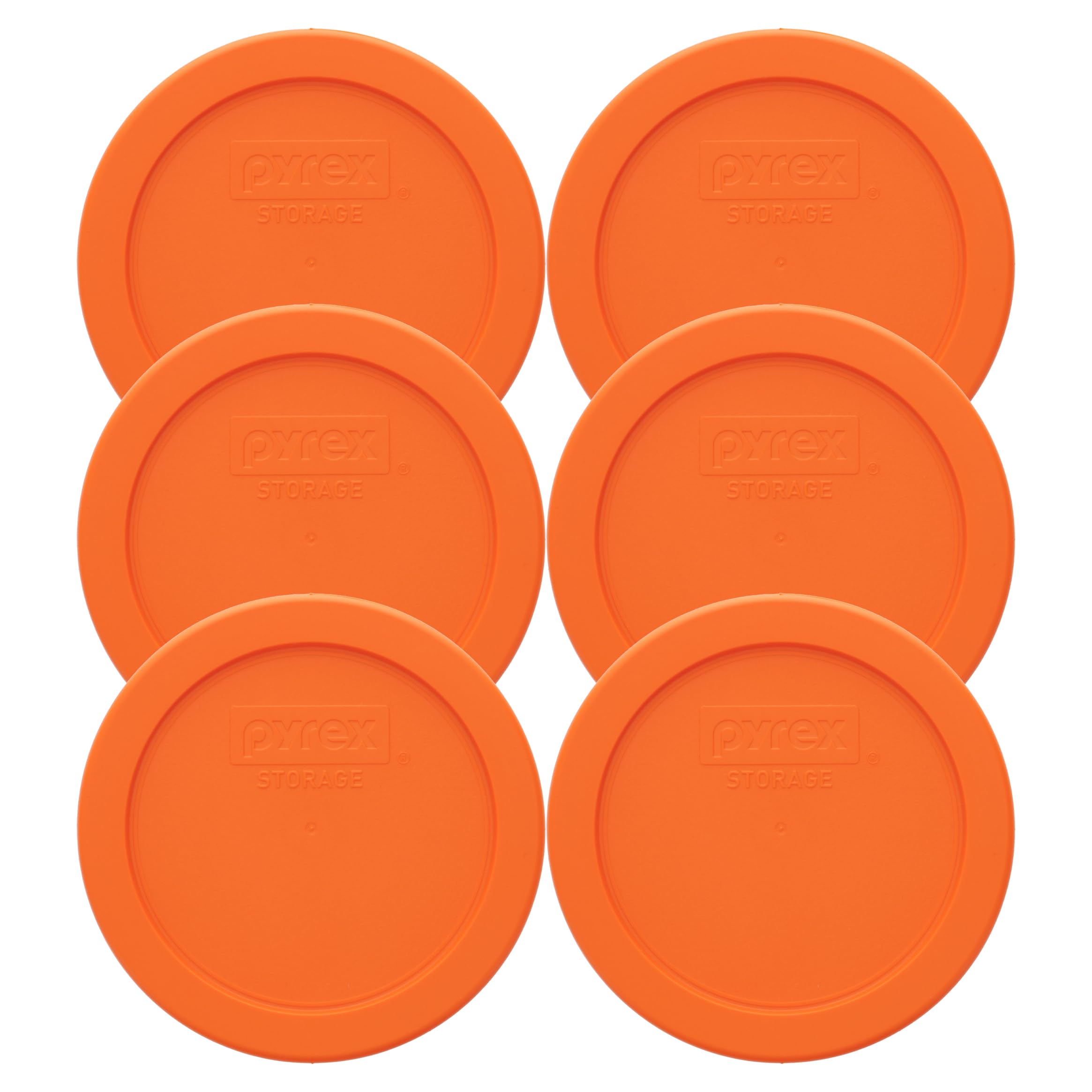 Couvercle de rechange Pyrex 7200-PC orange plastique pour plat rond 2 tasses x6