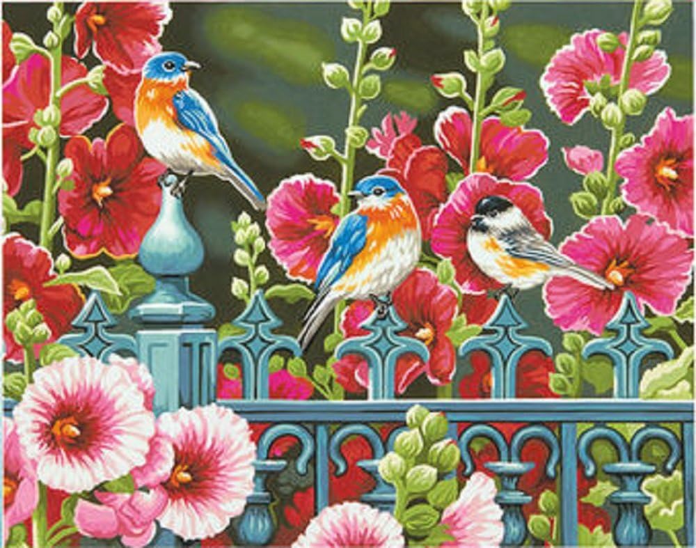 Paintworks 14 x 11-Inch "Hollyhock Gate" Learn to Paint Kit