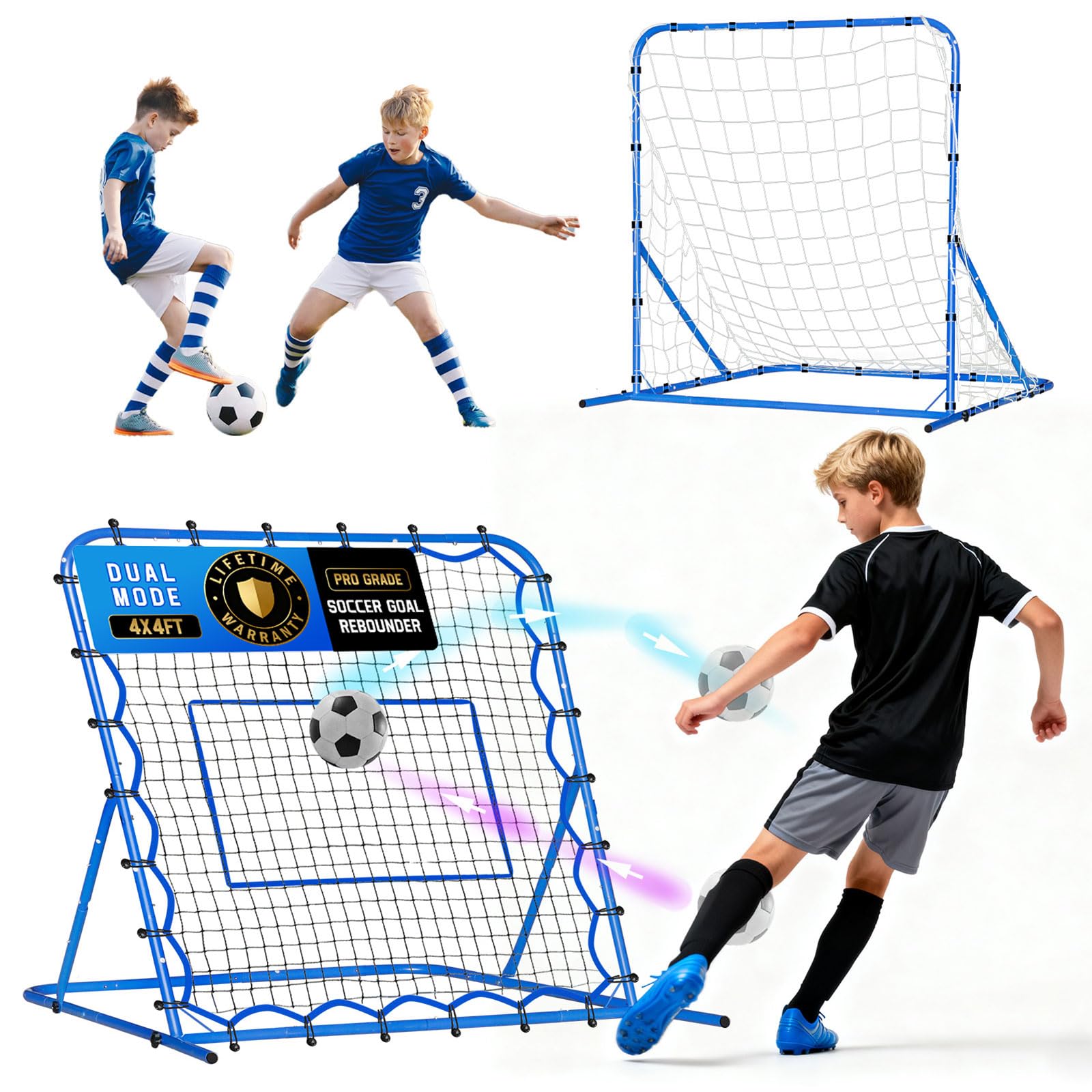 Winthai 2-in-1 Soccer Rebounder Net