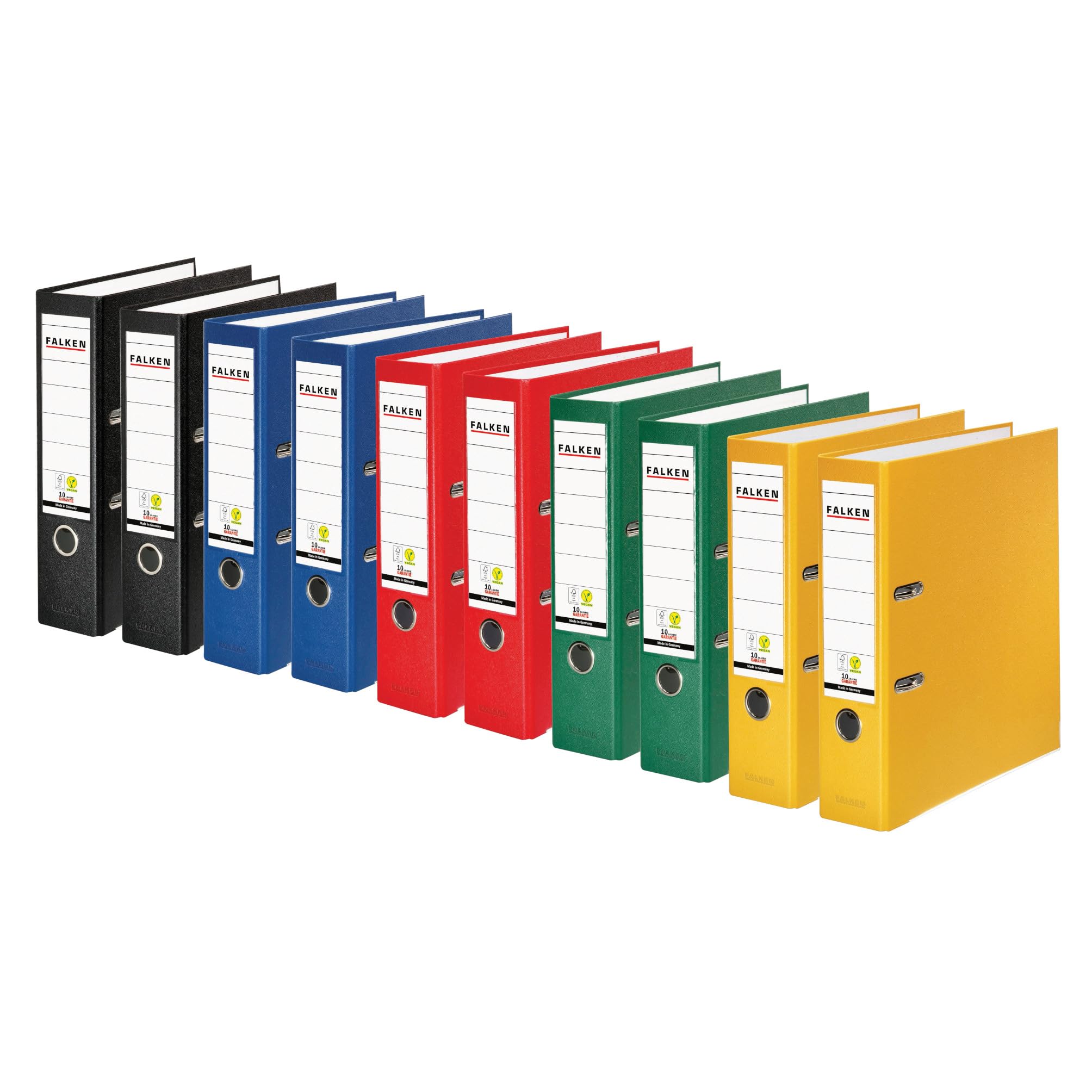 Falken - Classeur Rigide DIN A4 10er Pack breit couleurs assorties